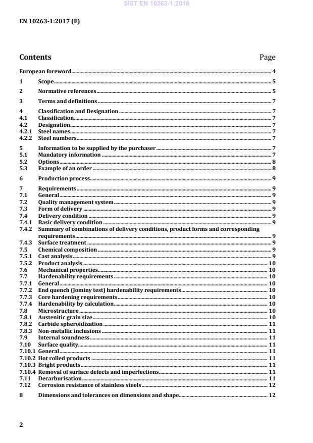 SIST EN 10263-1:2018 SIST EN 10263-1:2018 - Page 4 preview