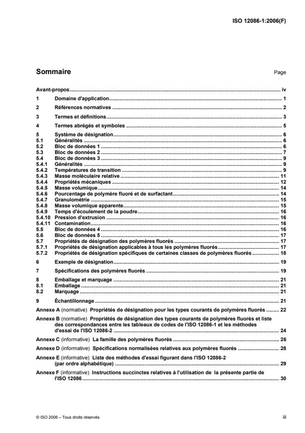 ISO 12086-1:2006 - Plastiques -- Polymeres fluorés: dispersions et matériaux pour moulage et extrusion