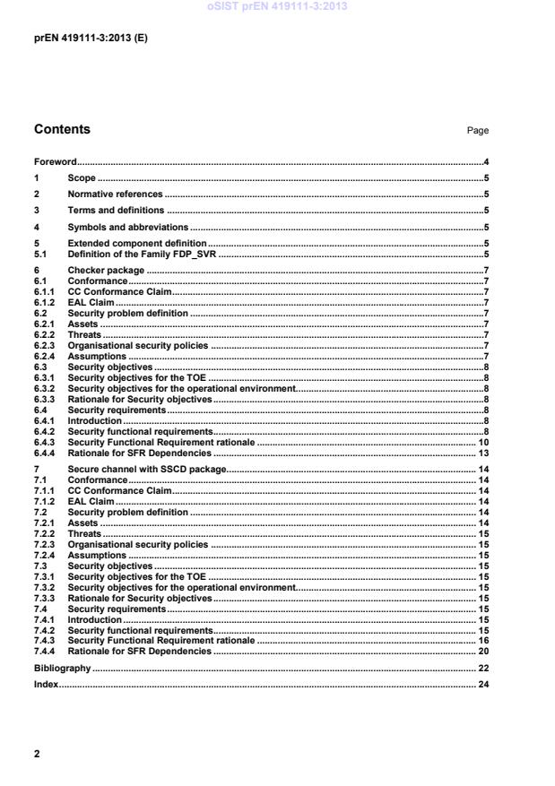 prEN 419111-3 prEN 419111-3:2013 - Page 4 preview