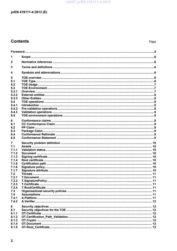 prEN 419111-4 prEN 419111-4:2013 - Page 4 preview