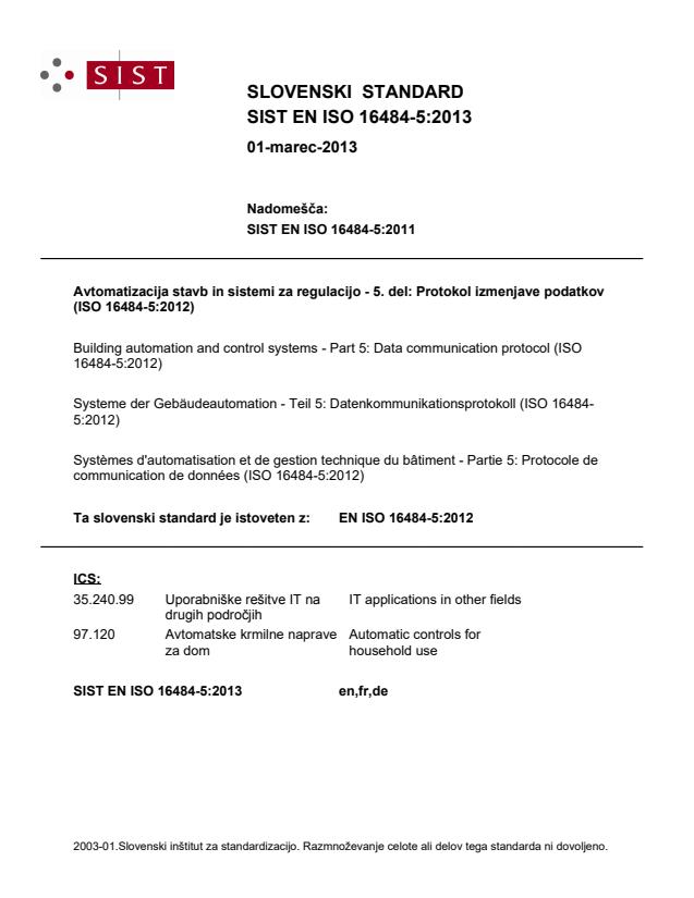 EN ISO 16484-5:2013