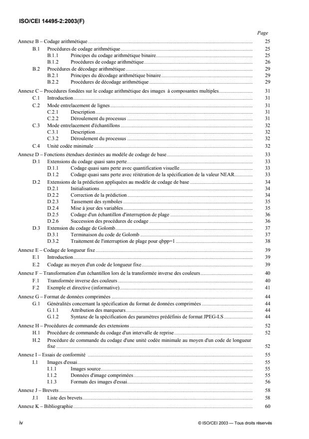 ISO/IEC 14495-2:2003 ISO/IEC 14495-2:2003 - Technologies de l'information -- Compression sans perte et quasi sans perte d'images fixes a modelé continu: Extensions - Page 4 preview