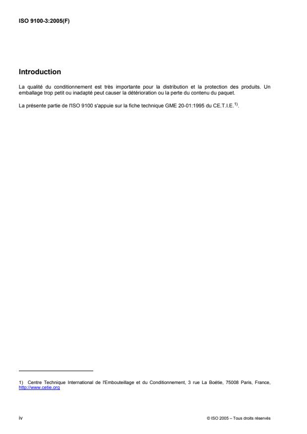 ISO 9100-3:2005 ISO 9100-3:2005 - Récipients en verre -- Bagues a crans pour bouchage sous vide - Page 4 preview