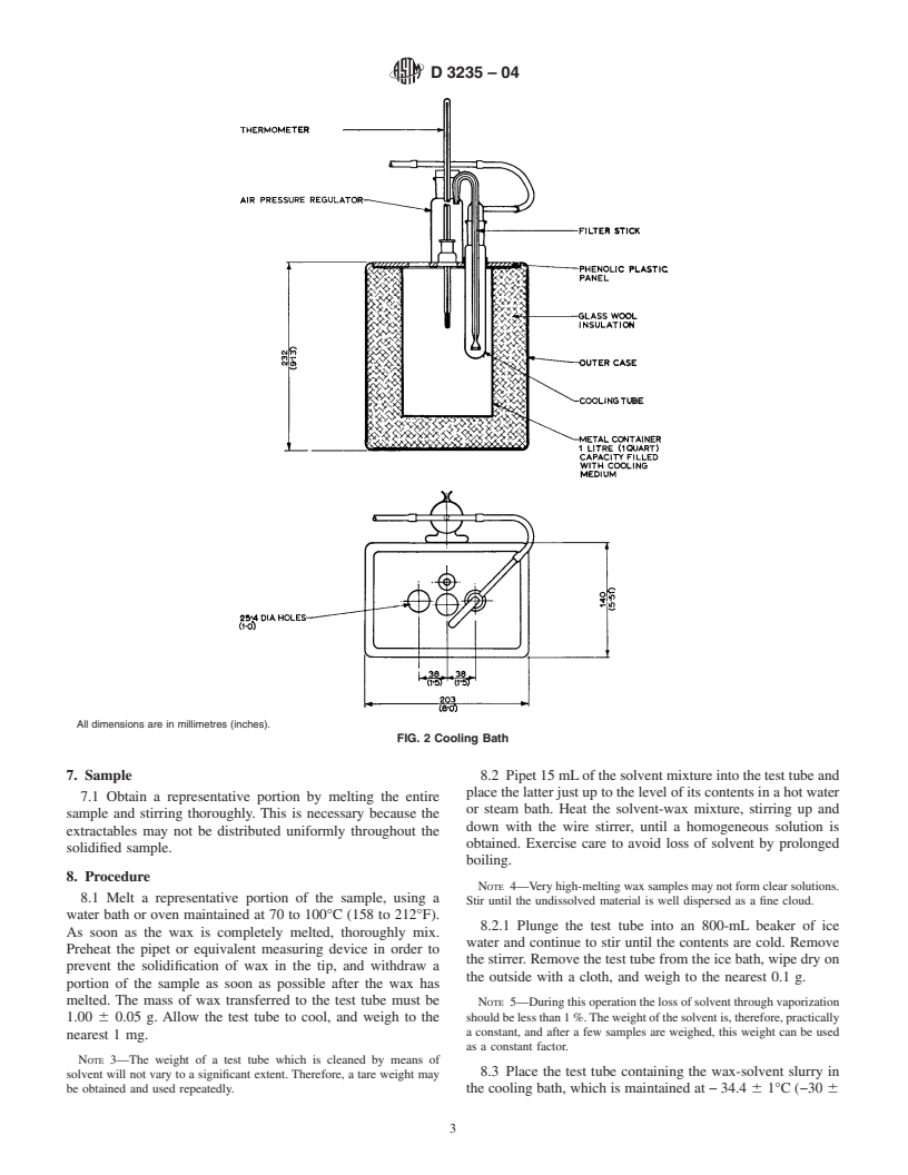 ASTM D3235-04 - Standard Test Method for Solvent Extractables in Petroleum Waxes