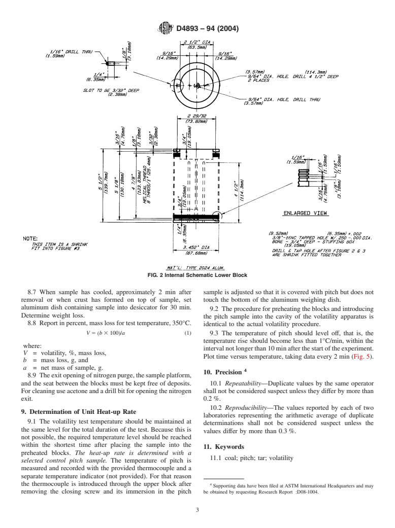 ASTM D4893-94(2004) - Standard Test Method for Determination of Pitch Volatility