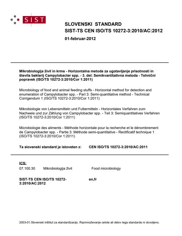TS CEN ISO/TS 10272-3:2010/AC:2012
