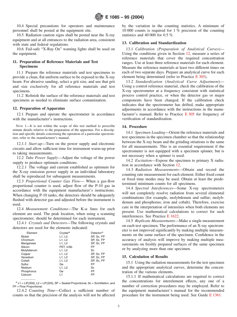 ASTM E1085-95(2004) - Standard Test Method for X-Ray Emission Spectrometric Analysis of Low-Alloy Steels