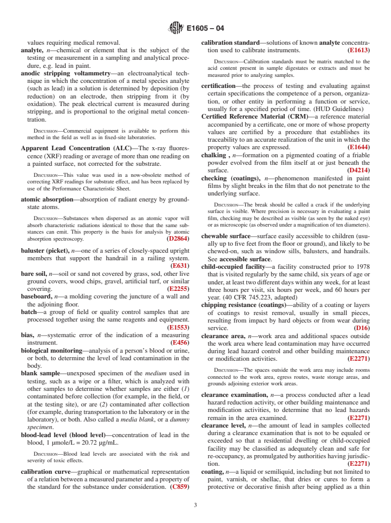 ASTM E1605-04 - Standard Terminology Relating to Lead in Buildings