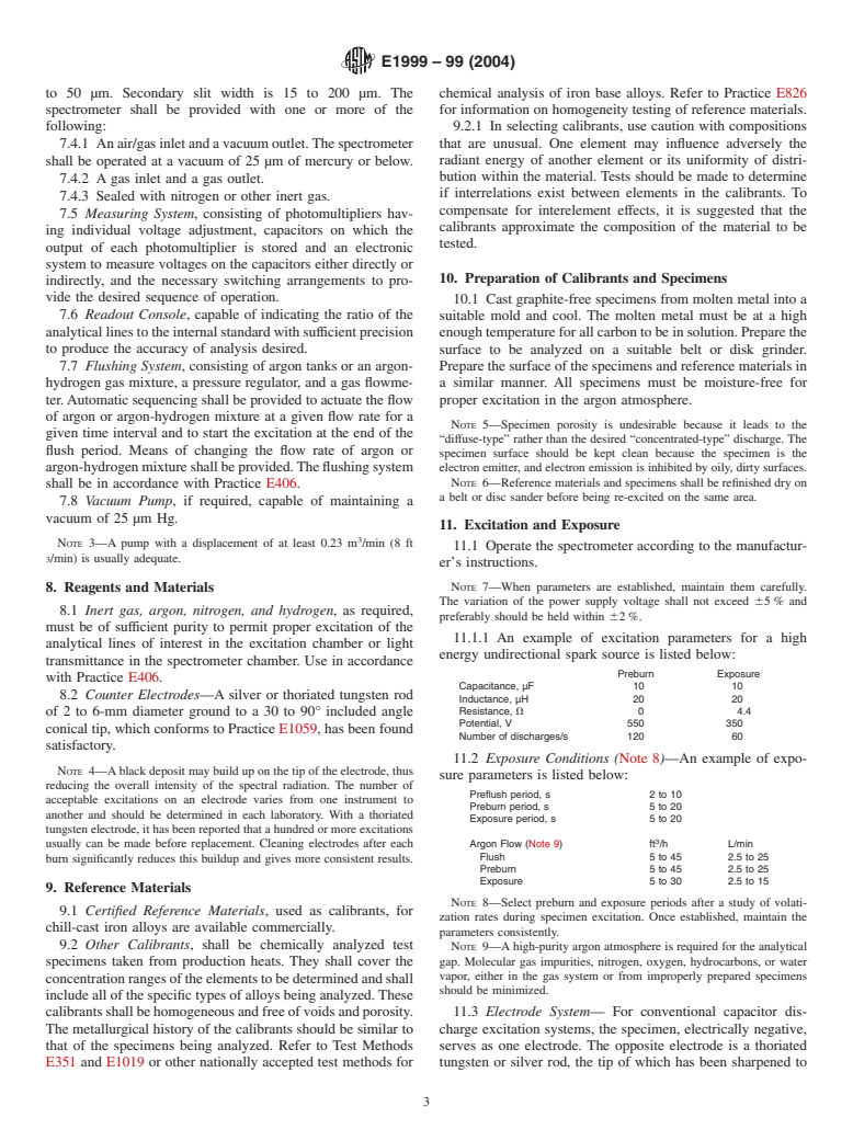 ASTM E1999-99(2004) - Standard Test Method for Analysis of Cast Iron Using Optical Emission Spectrometry