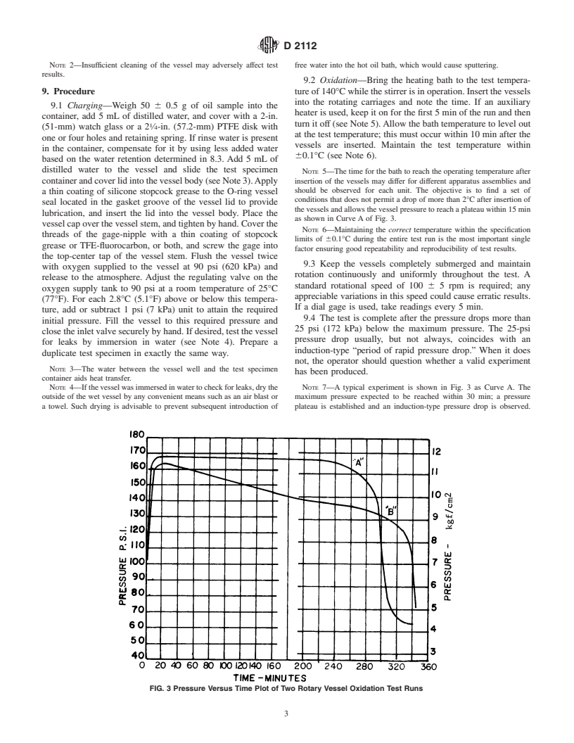 ASTM D2112-01a - Standard Test Method for Oxidation Stability of Inhibited Mineral Insulating Oil by Pressure Vessel