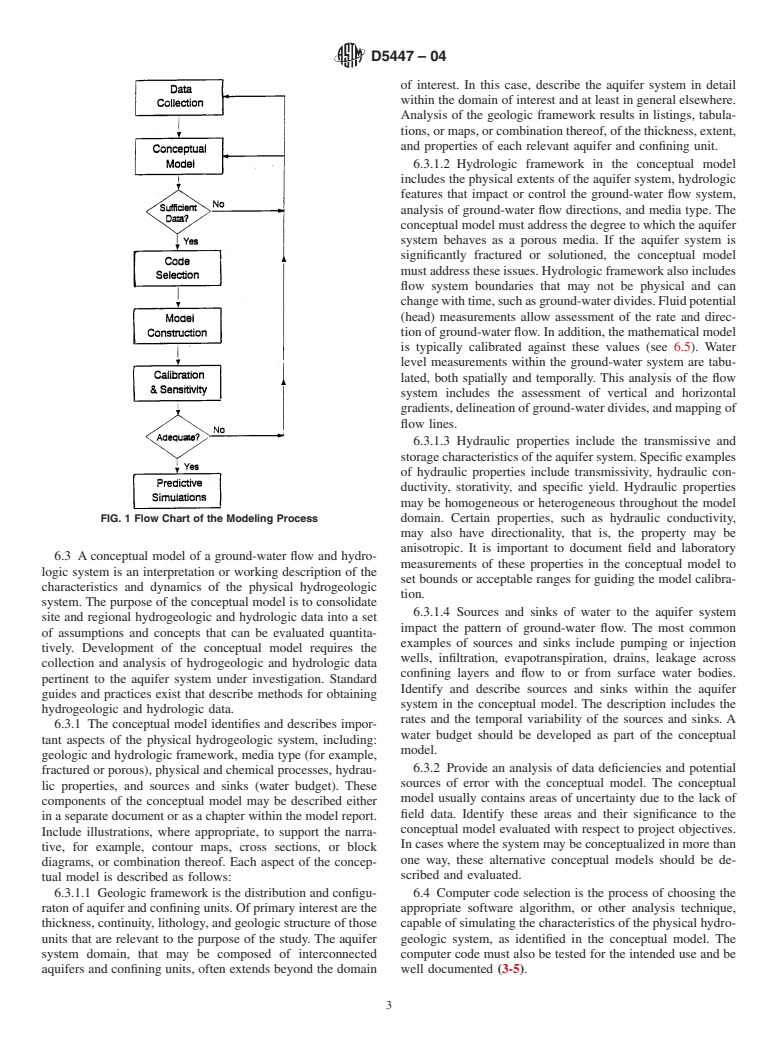 ASTM D5447-04 - Standard Guide for Application of a Ground-Water Flow Model to a Site-Specific Problem