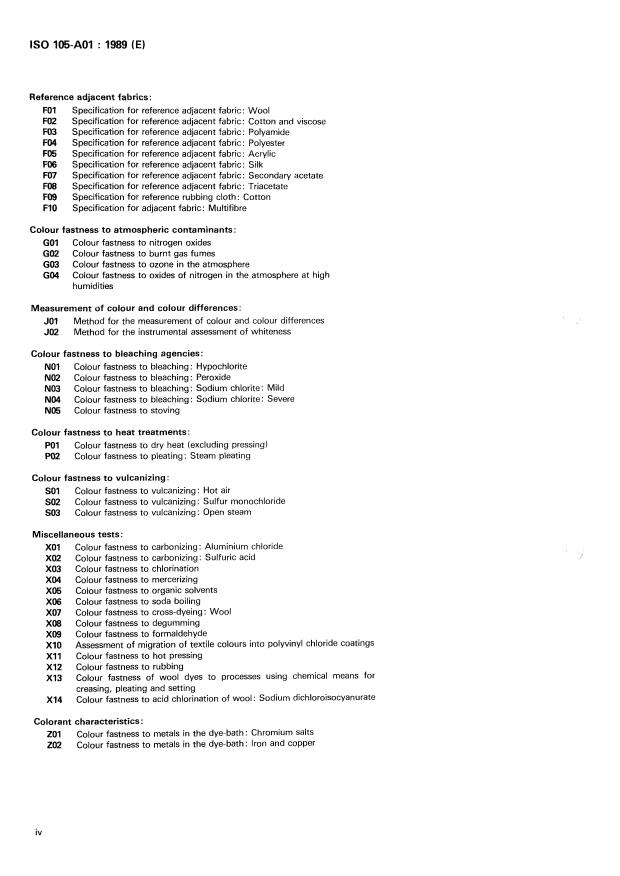 ISO 105-A01:1989 ISO 105-A01:1989 - Textiles -- Tests for colour fastness - Page 4 preview