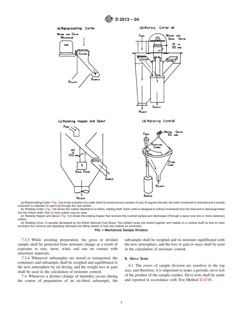 ASTM D2013-04 - Standard Practice of Preparing Coal Samples for Analysis