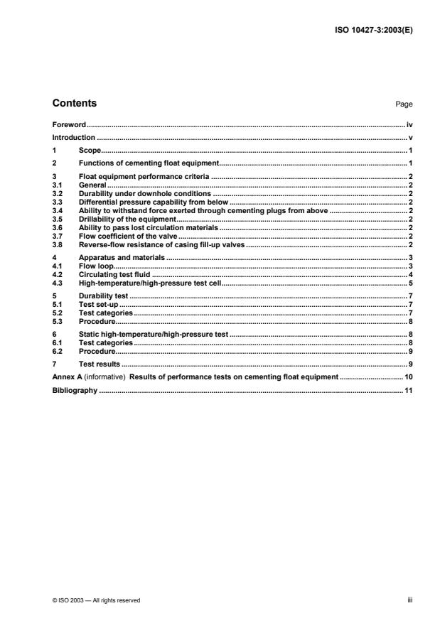 ISO 10427-3:2003 - Petroleum and natural gas industries -- Equipment for well cementing