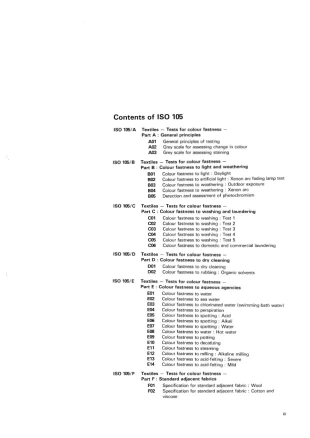 ISO 105-B:1984 - Textiles -- Tests for colour fastness