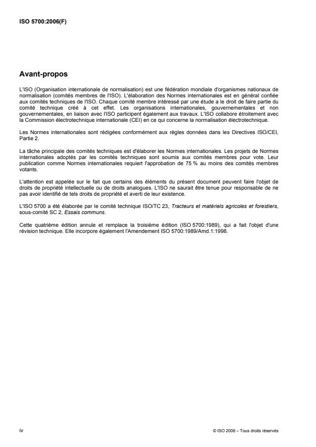 ISO 5700:2006 ISO 5700:2006 - Tracteurs agricoles et forestiers -- Structures de protection contre le retournement (ROPS) -- Méthode d'essai statique et conditions d'acceptation - Page 4 preview