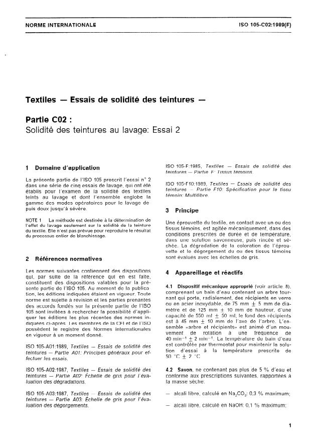ISO 105-C02:1989 - Textiles -- Essais de solidité des teintures