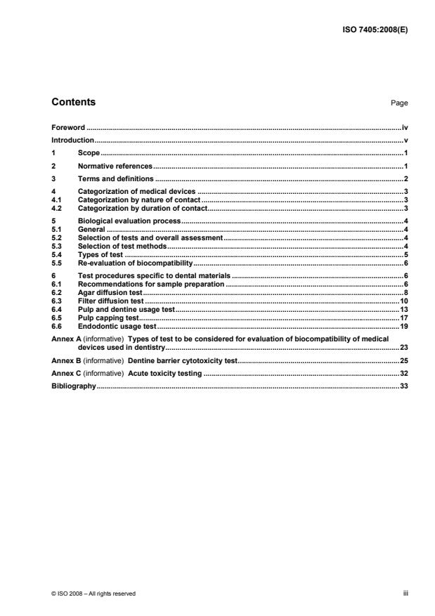 ISO 7405:2008 - Dentistry -- Evaluation of biocompatibility of medical devices used in dentistry