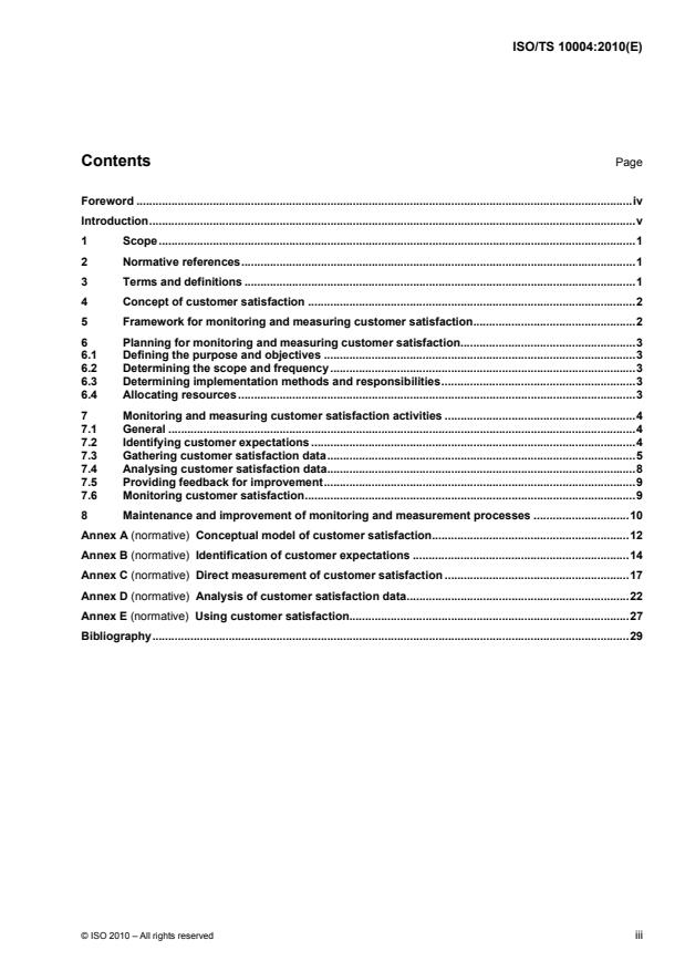 ISO/TS 10004:2010 - Quality management -- Customer satisfaction -- Guidelines for monitoring and measuring