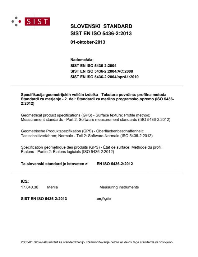 EN ISO 5436-2:2013