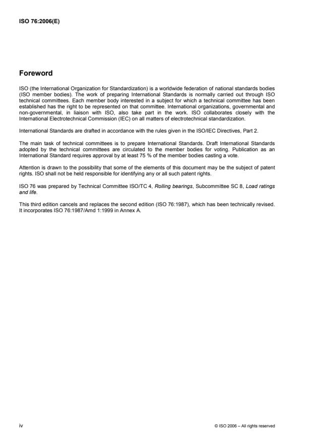 SIST ISO 76:2006 ISO 76:2006 - Rolling bearings -- Static load ratings - Page 4 preview