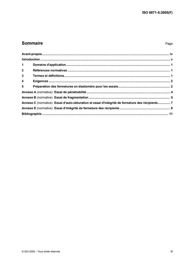 ISO 8871-5:2005 - Éléments en élastomere pour administration parentérale et dispositifs a usage pharmaceutique