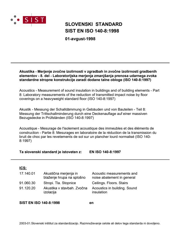 EN ISO 140-8:1998