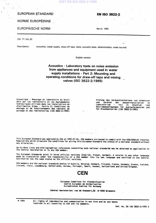 EN ISO 3822-2:1999