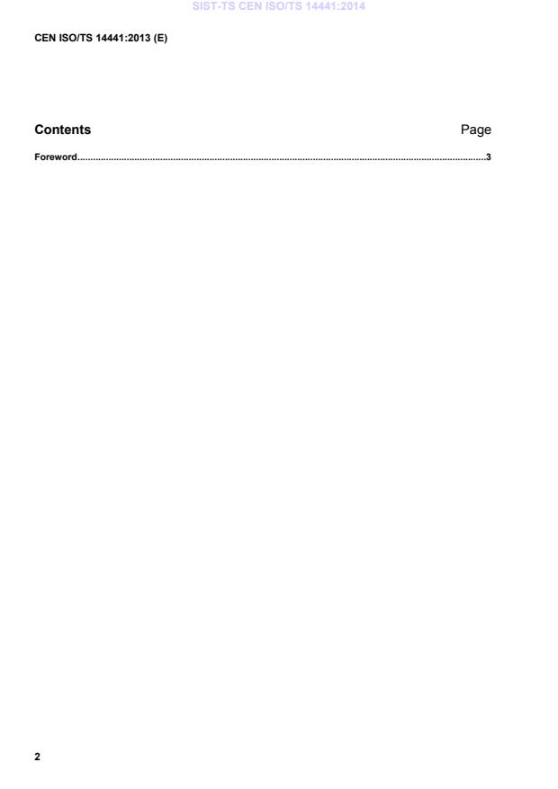 SIST-TS CEN ISO/TS 14441:2014 SIST-TS CEN ISO/TS 14441:2014 - Page 4 preview