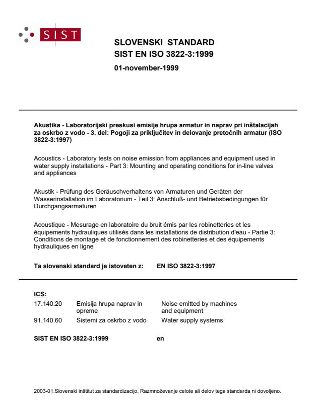 EN ISO 3822-3:1999
