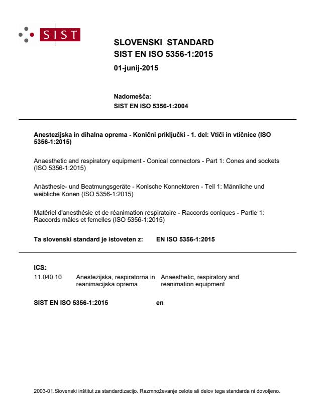 EN ISO 5356-1:2015