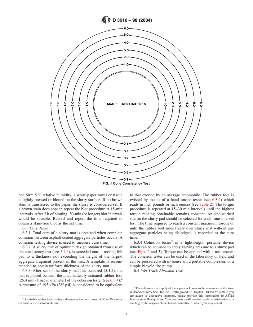 ASTM D3910-98(2004) - Standard Practices for Design, Testing, and Construction of Slurry Seal