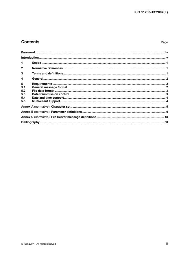 ISO 11783-13:2007 - Tractors and machinery for agriculture and forestry -- Serial control and communications data network