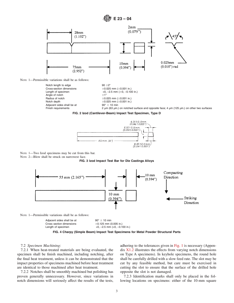 ASTM E23-04 - Standard Test Methods for Notched Bar Impact Testing of Metallic Materials