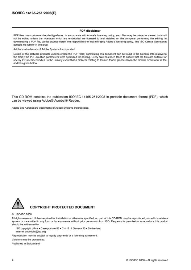 ISO/IEC 14165-251:2008 ISO/IEC 14165-251:2008 - Information technology -- Fibre Channel - Page 2 preview