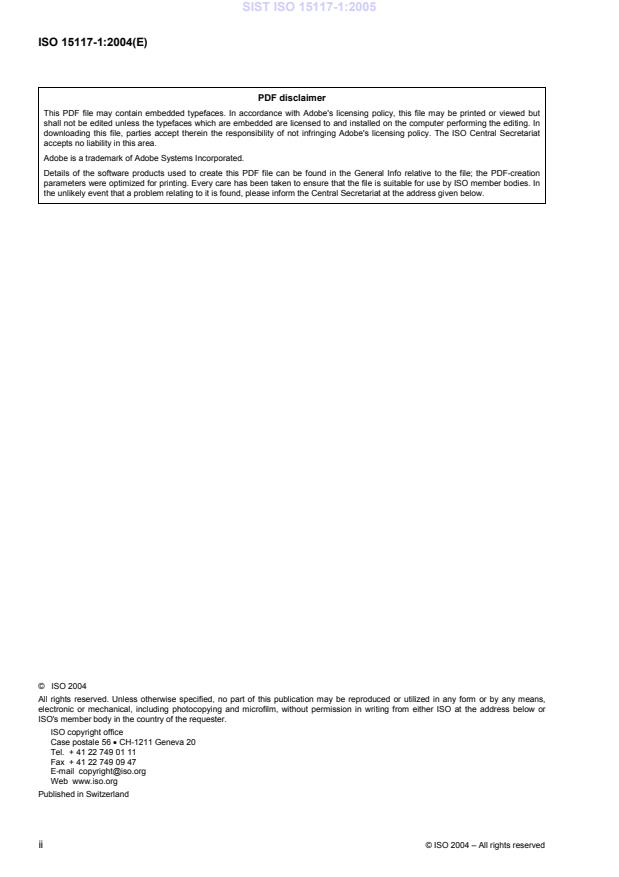 SIST ISO 15117-1:2005 SIST ISO 15117-1:2005 - Page 4 preview