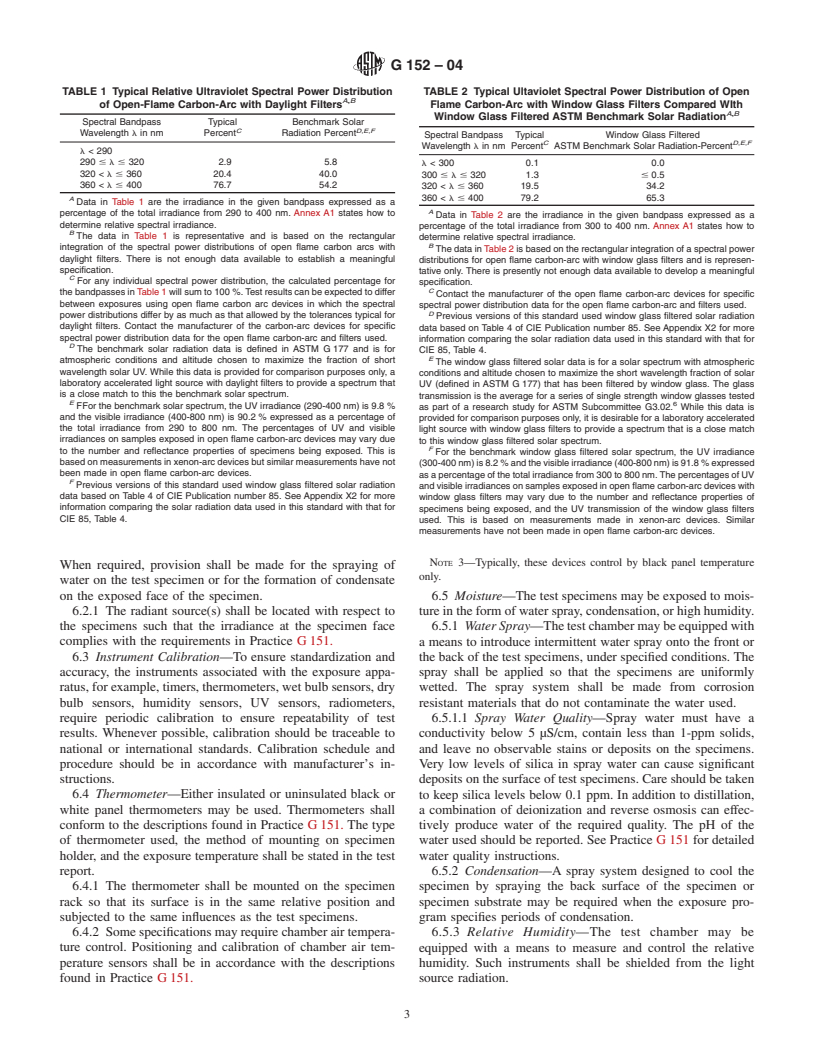 ASTM G152-04 - Standard Practice for Operating Open Flame Carbon Arc Light Apparatus for Exposure of Nonmetallic Materials