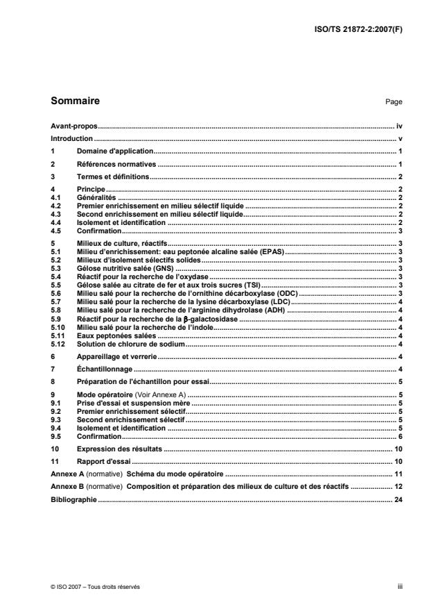 ISO/TS 21872-2:2007 - Microbiologie des aliments -- Méthode horizontale pour la recherche des Vibrio spp. potentiellement entéropathogenes
