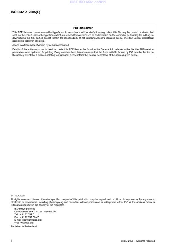 SIST ISO 6561-1:2011 SIST ISO 6561-1:2011 - Page 4 preview