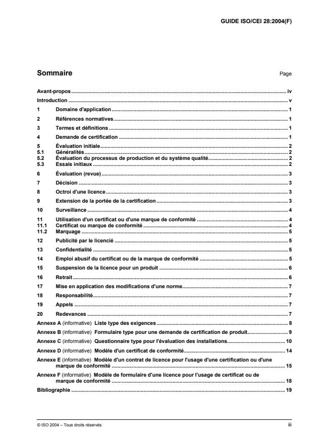 ISO/IEC Guide 28:2004 - Évaluation de la conformité -- Lignes directrices pour un systeme type de certification des produits par une tierce partie