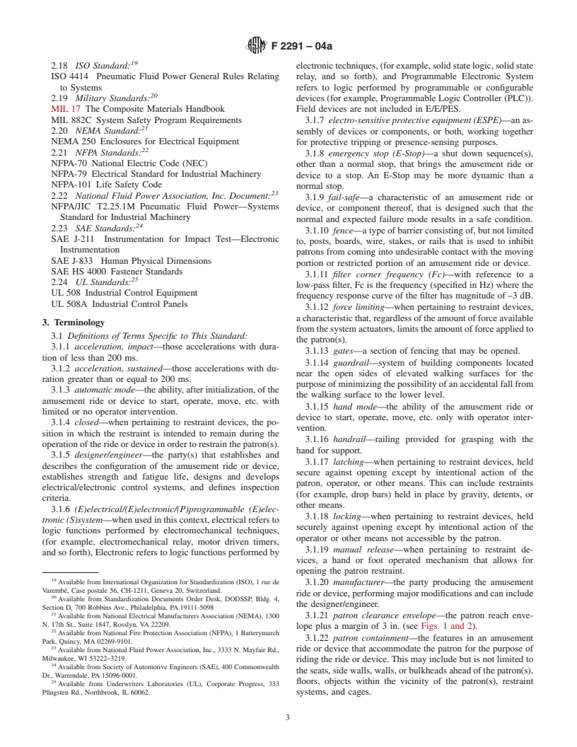 ASTM F2291-04a - Standard Practice for Design of Amusement Rides and Devices