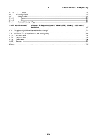 SIST ES 205 200-2-1 V1.1.1:2014 ETSI ES 205 200-2-1 V1.1.1 (2013-05) - Access, Terminals, Transmission and Multiplexing (ATTM); Energy management; Global KPIs; Operational infrastructures; Part 2: Specific requirements; Sub-part 1: Data centres - Page 4 preview