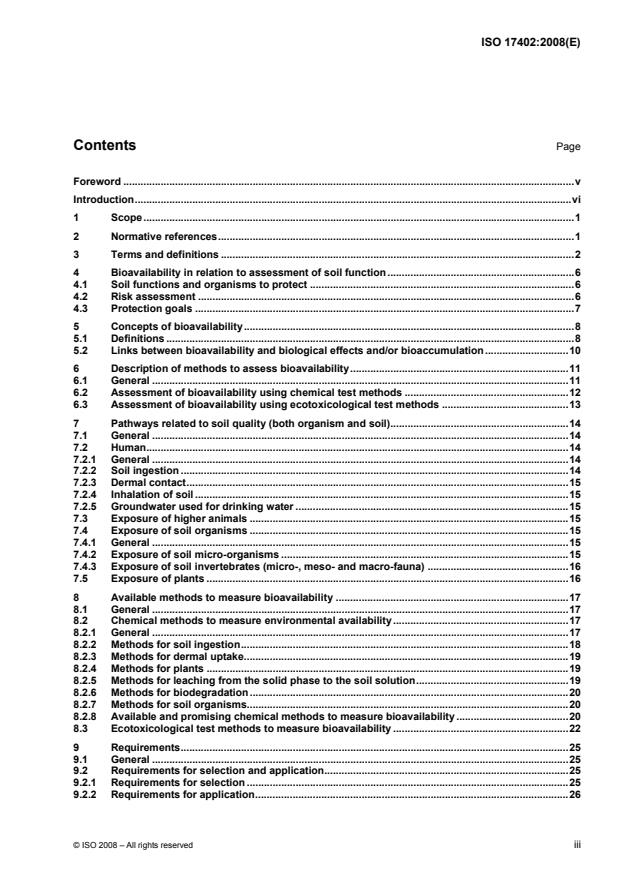 ISO 17402:2008 - Soil quality -- Requirements and guidance for the selection and application of methods for the assessment of bioavailability of contaminants in soil and soil materials