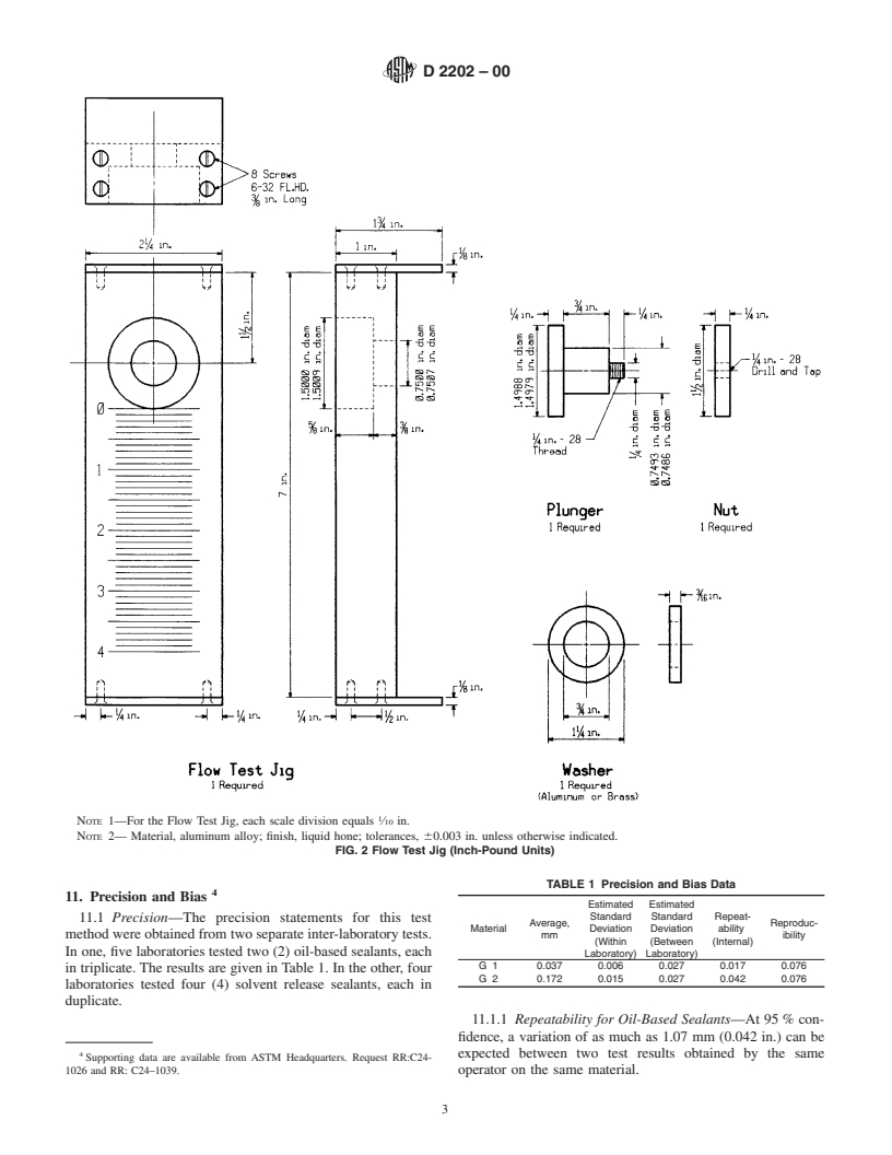 ASTM D2202-00 - Standard Test Method for Slump of Sealants