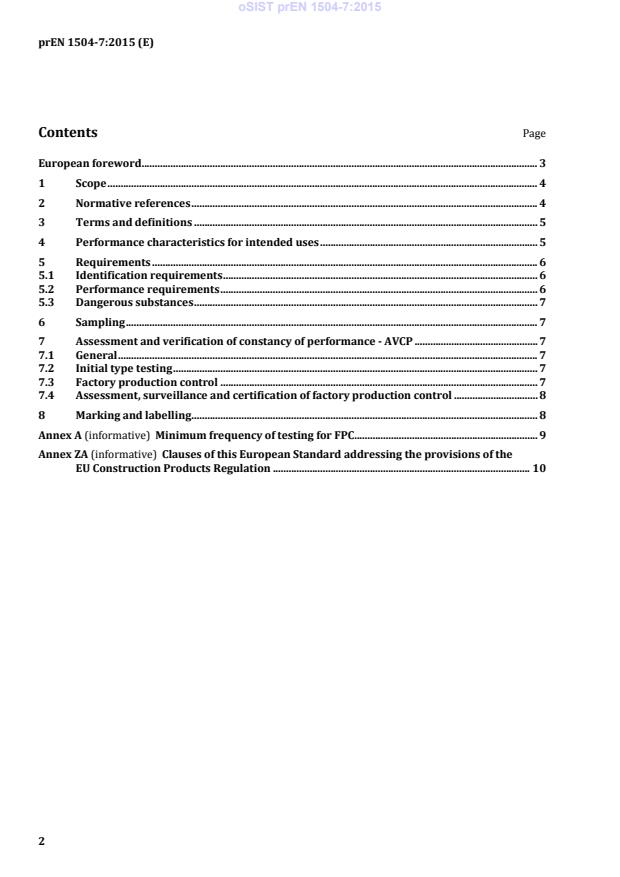 FprEN 1504-7 prEN 1504-7:2015 - Page 4 preview