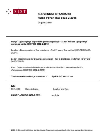 k FprEN ISO 5402-2:2015 - BARVE