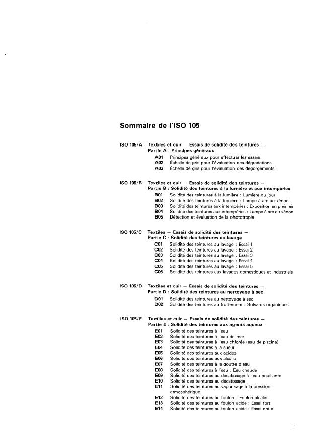 ISO 105-F:1985 - Textiles -- Essais de solidité des teintures