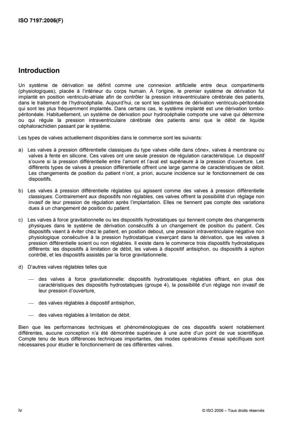 ISO 7197:2006 ISO 7197:2006 - Implants neurochirurgicaux -- Systemes de dérivation et composants stériles, non réutilisables, pour hydrocéphalie - Page 4 preview