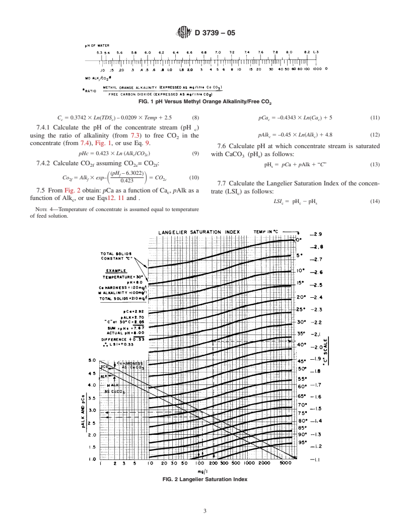 ASTM D3739-05 - Standard Practice for Calculation and Adjustment of the Langelier Saturation Index for Reverse Osmosis