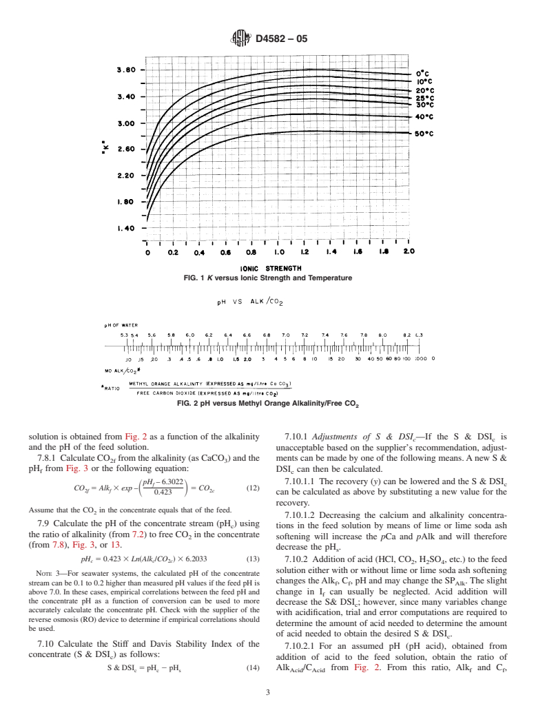 ASTM D4582-05 - Standard Practice for Calculation and Adjustment of the Stiff and Davis Stability Index for Reverse Osmosis